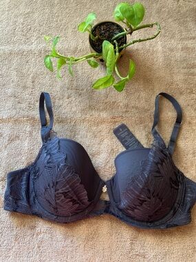 ThirdLove Petal Lace Demi Bra 34C Navy